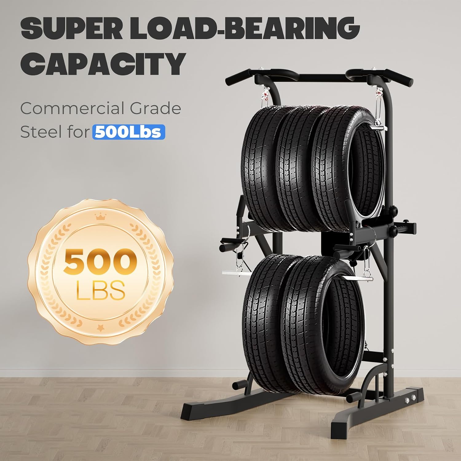 Power Tower Dip Station Pull Up Bar Exercise Tower Adjustable Pull Up Station Pull Up Tower Bar for Home Gym Multifunctional Strength Training