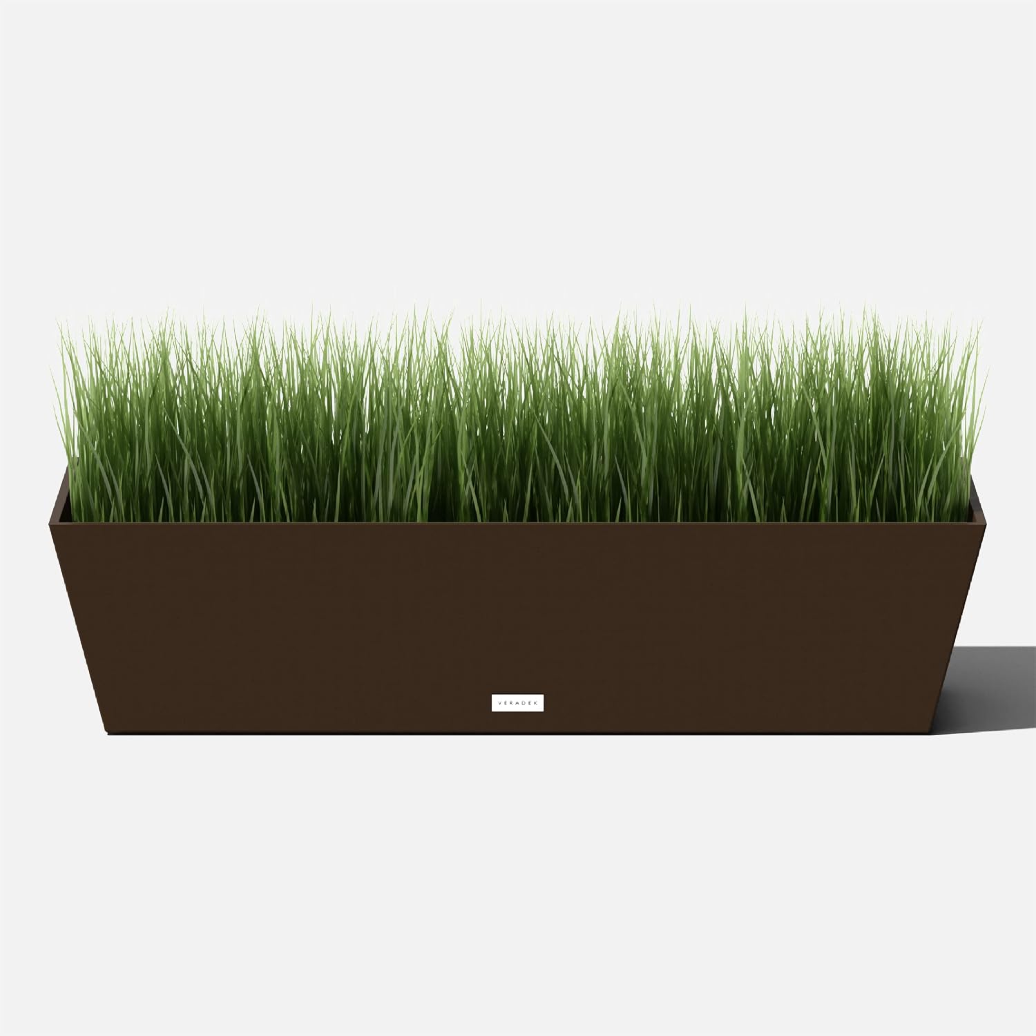 Veradek Pure Series Window Box Planter - Tapered Outdoor Planter | Made From Durable Plastic With Pre-Drilled Drainage Holes. Modern Patio/Tabletop Décor for Plants and Flowers