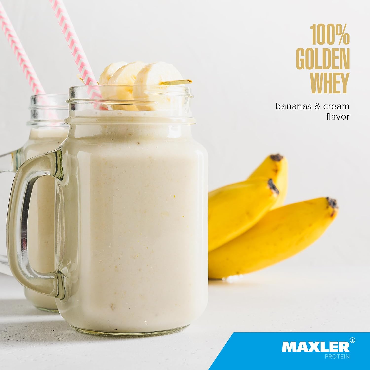 100% Golden Whey Protein - 24g of Protein per Serving - Whey Protein Powder for Pre Post Workout - Fast-Absorbing Whey Concentrate, Isolate & Hydrolysate Blend - Vanilla Ice Cream 2 lb