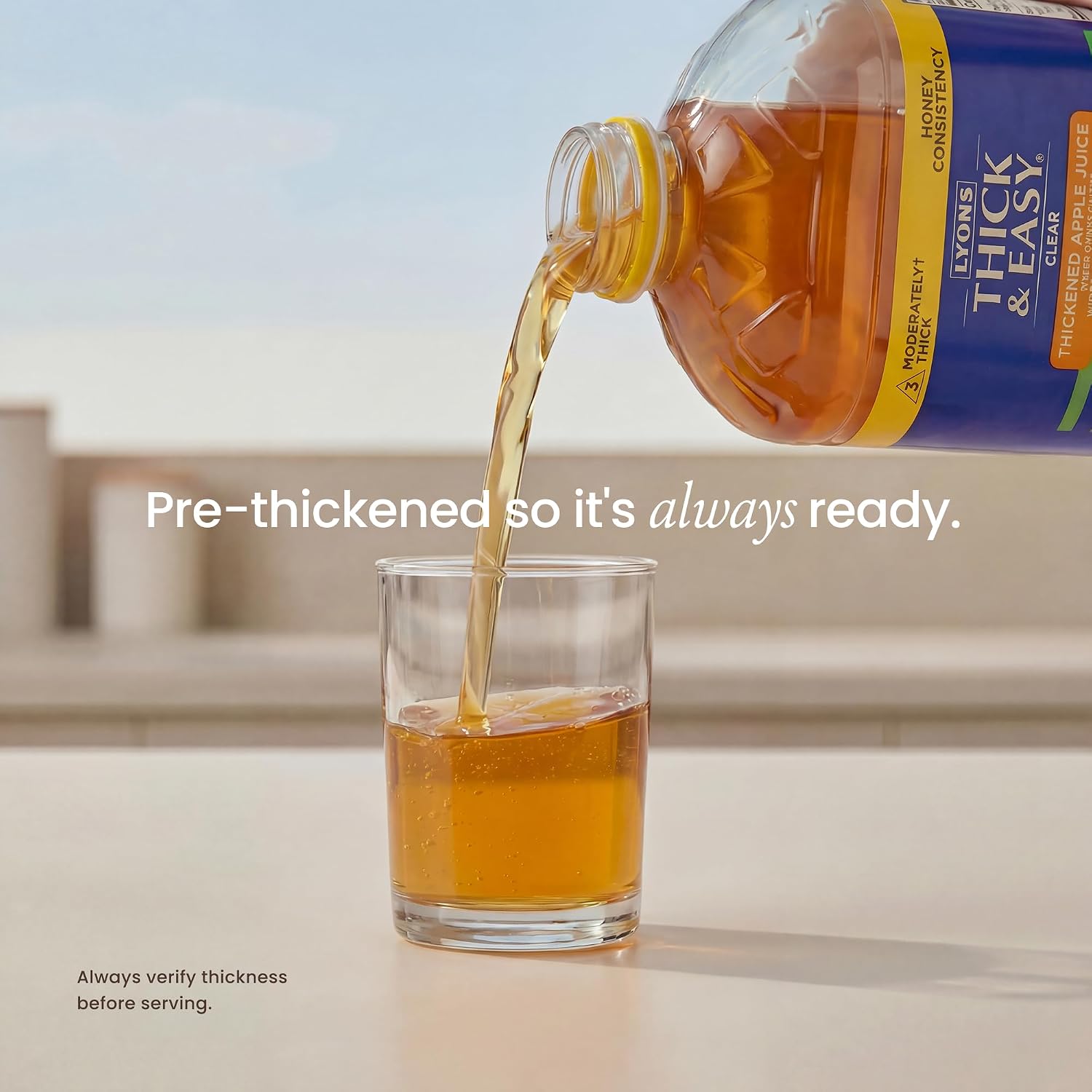Thick & Easy Thickened Orange Juice, IDDSI Level 3 Ready-to-Drink Thickened Beverage for Swallowing Support, Moderately Thick Honey Consistency, 4 fl oz Cups - 24 Pack | IDDSI Level 3, Ready-to-Drink, Beverage for Swallowing Support, Moderately Thick Hon…