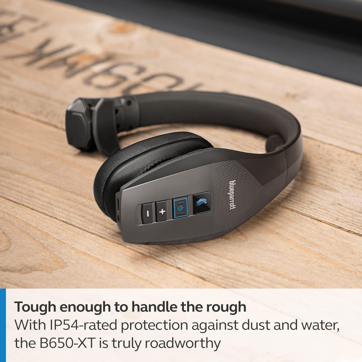 BlueParrott B550-XT Bluetooth Headset | 96% noise canceling headset for truck drivers; voice control, IP54-rated, 24 hr talk time