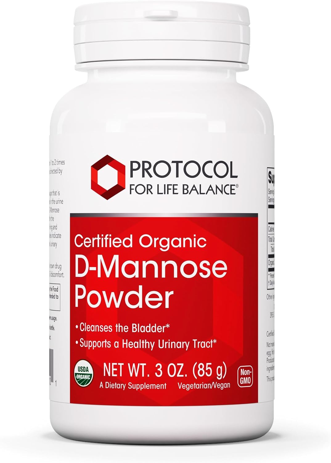 PROTOCOL FOR LIFE BALANCE D-Mannose Powder - 2g per Serving - Bladder Cleanse - Support Health Urinary Tract - for Men & Women - Kosher & Non-GMO