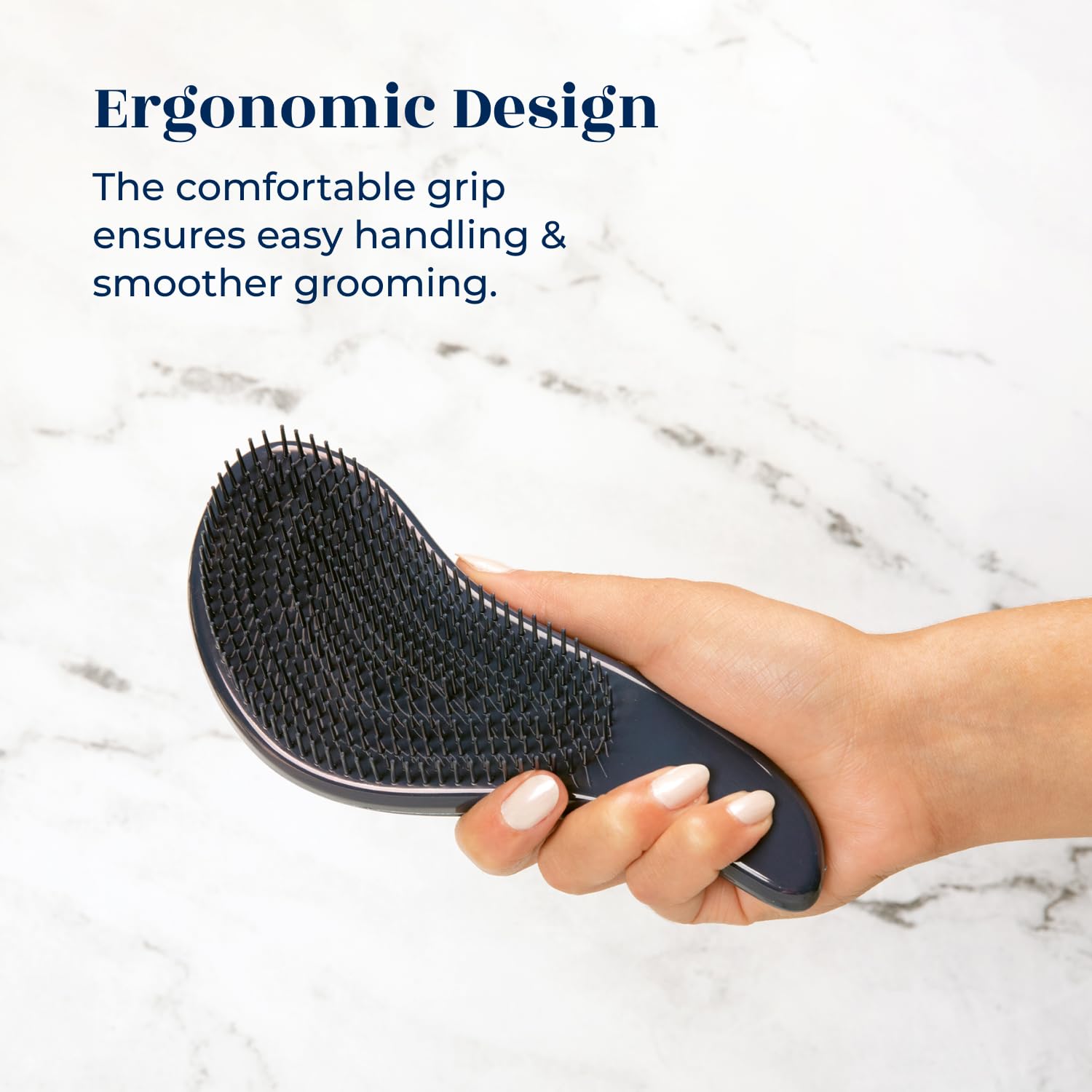 Crave Naturals Glide Thru Hair Brush - Detangler Brush for Curly, Straight, Wet or Dry Hair - Gentle Detangling Brushes for Adults, Kids, Toddlers - Hair Accessories for Women, 7.5x3" - Pink
