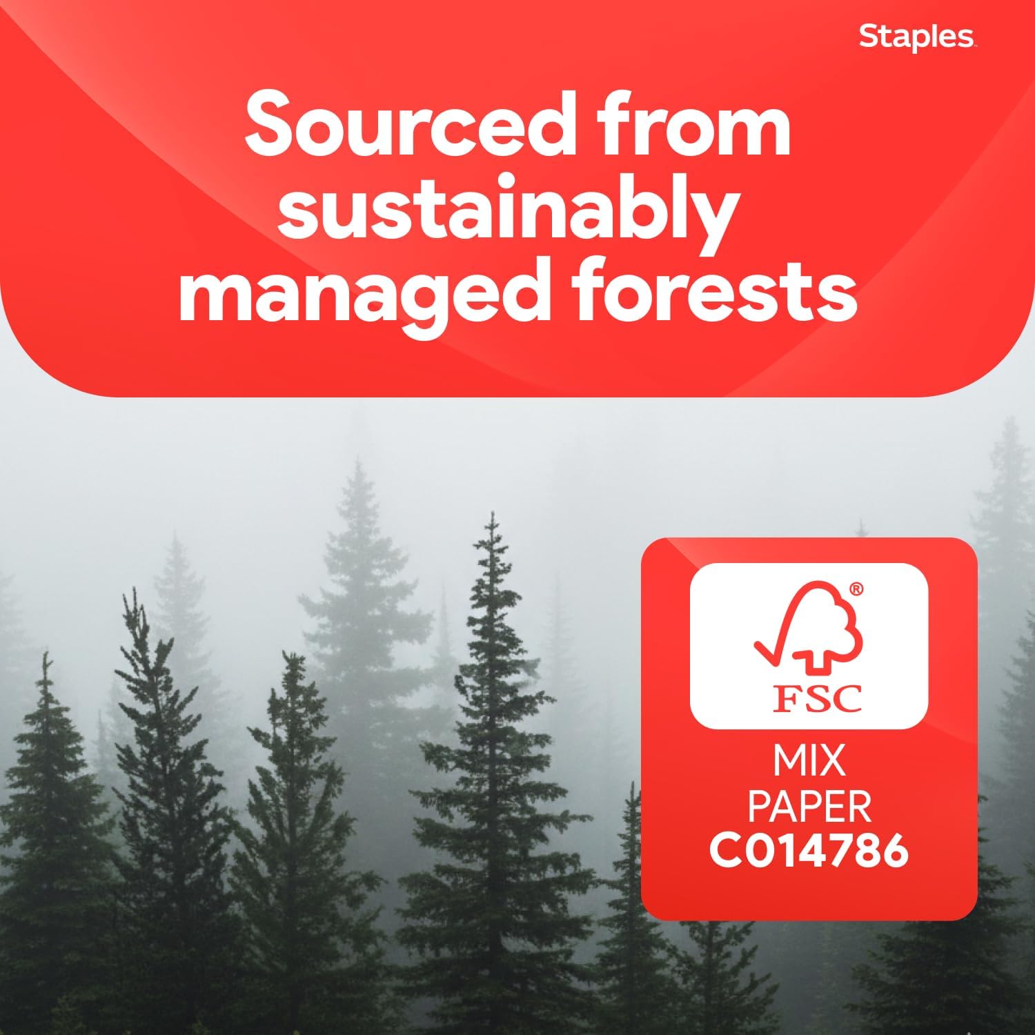 Staples Laser Paper, 8.5x11 Inch, 32 lb., 98 Brightness, 500/Ream