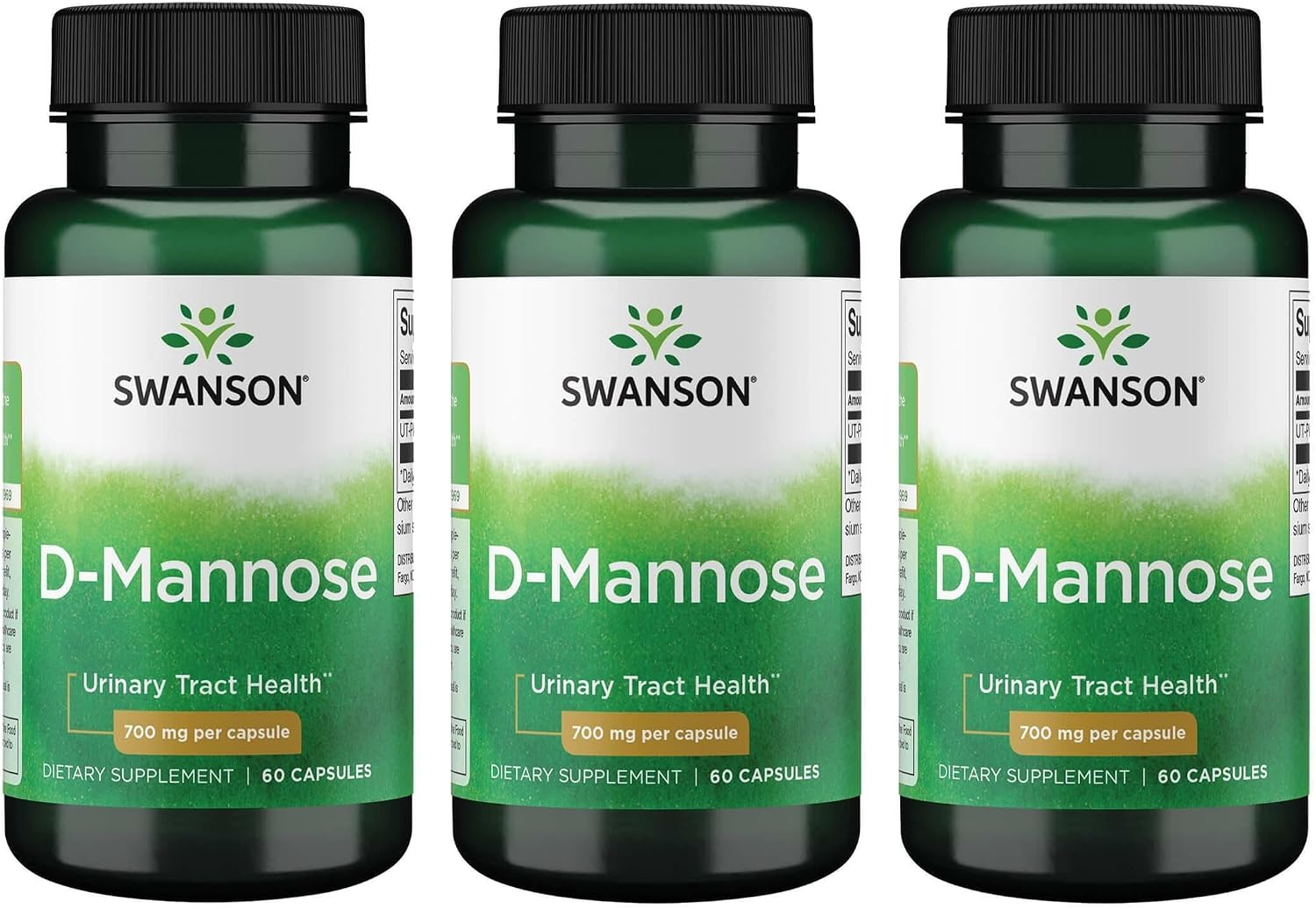 Swanson D-Mannose 700 Milligrams 60 Capsules