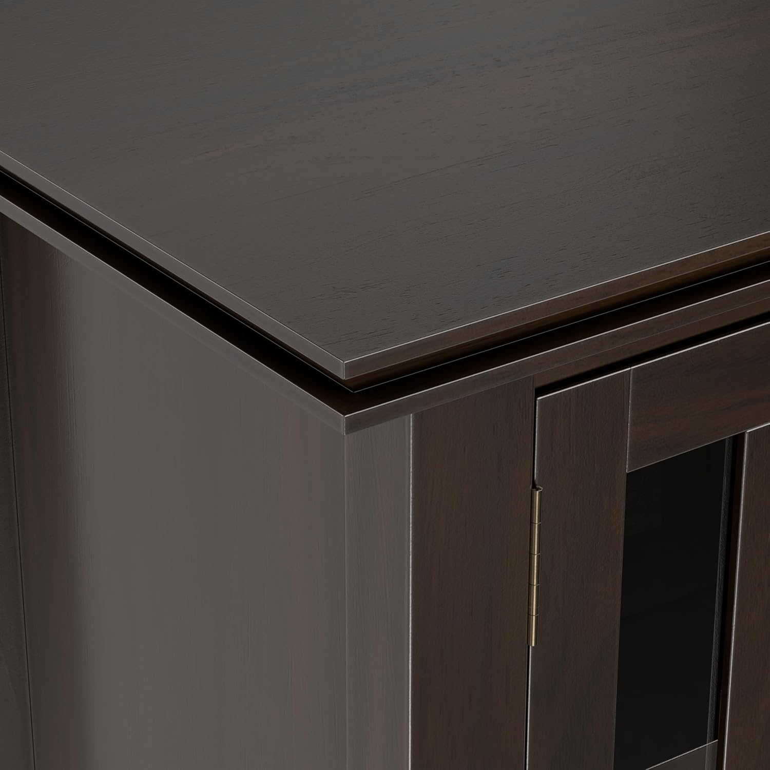 SIMPLIHOME Artisan 53" Wide Solid Wood TV Stand in Russet Brown