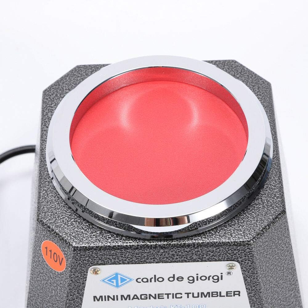 Mini Magnetic Tumbler, 4 Speeds Control 100mm Magnetic Jewelry Polisher and Finisher Machine for Light Metal
