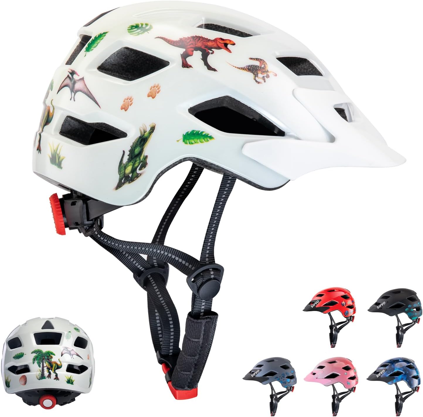 Kids Helmet, SIFVO Kids Bike Helmet Boys and Girls Bike Helmet with Cool Visor Helmet for Kids 5-14