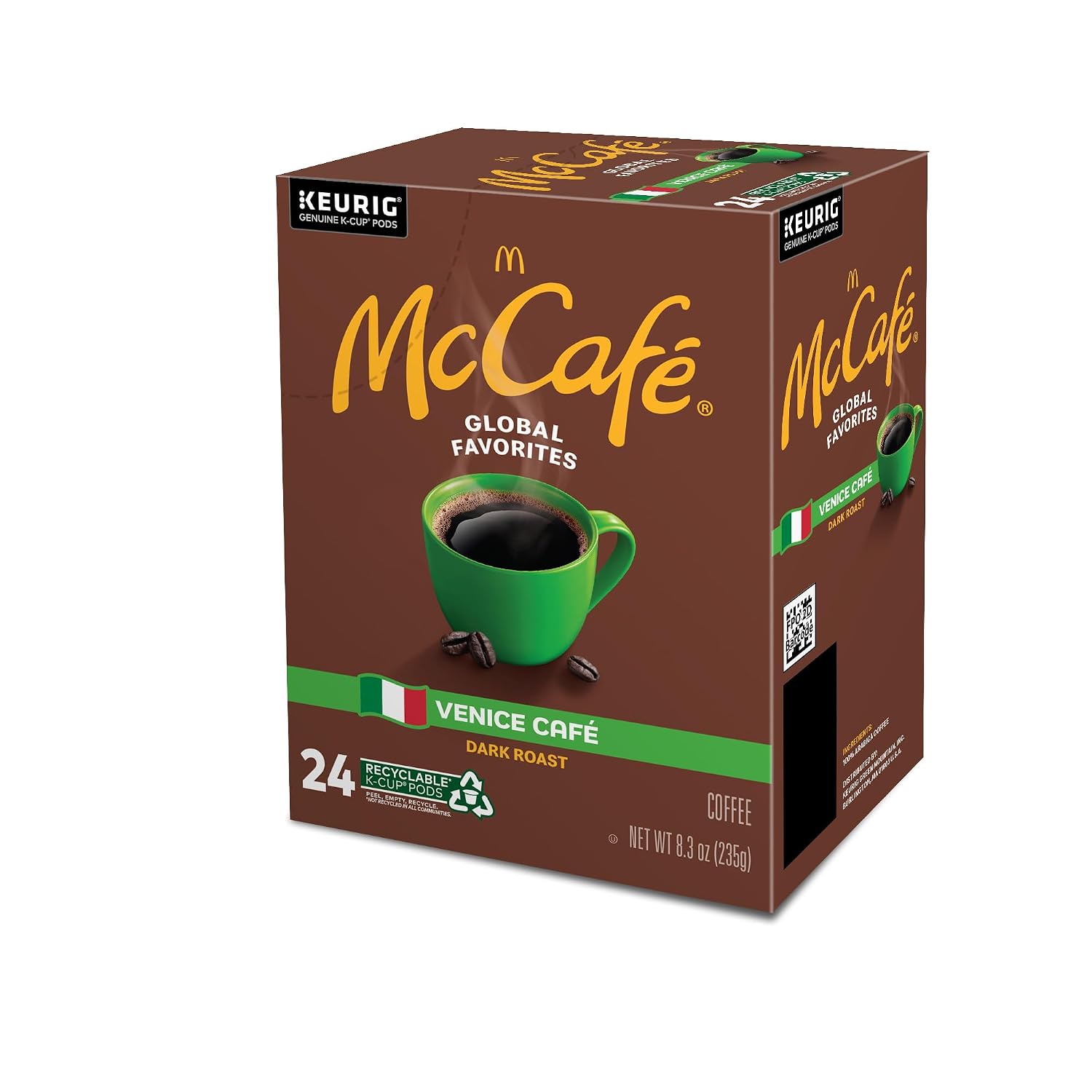 McCafe French Roast, Single Serve Coffee Keurig K-Cup Pods, Dark Roast, 96 Count (4 Packs of 24)