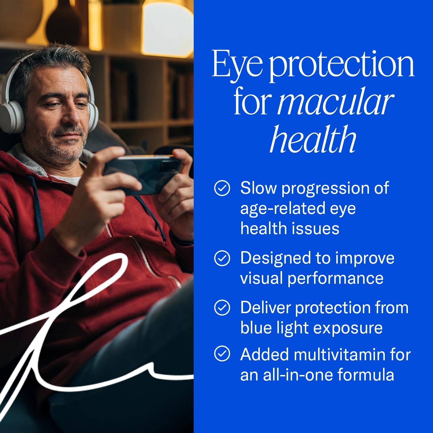 EyePromise Macular Health Eye Vitamins with Multivitamin, 60 Softgels | Eye Health Supplements for Macular Support with Omega 3, Fish Oil
