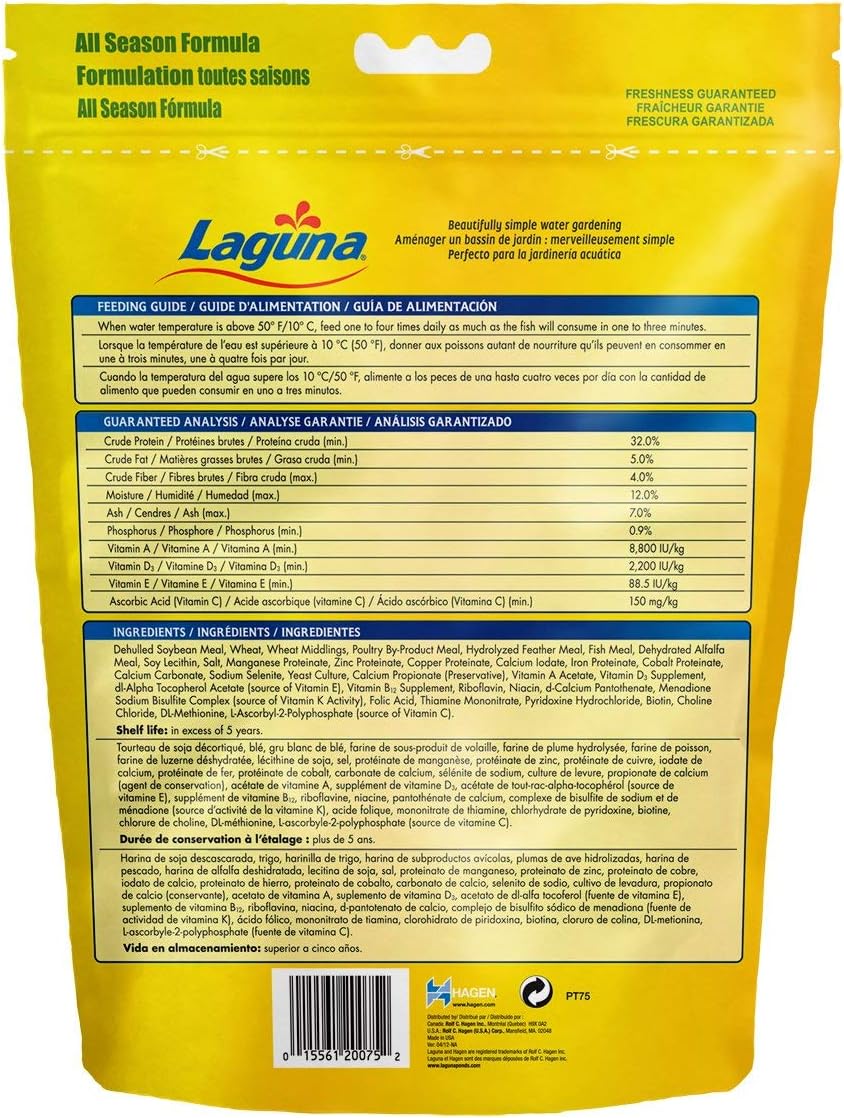 Laguna All Season Goldfish & Koi Floating Food, 17 oz
