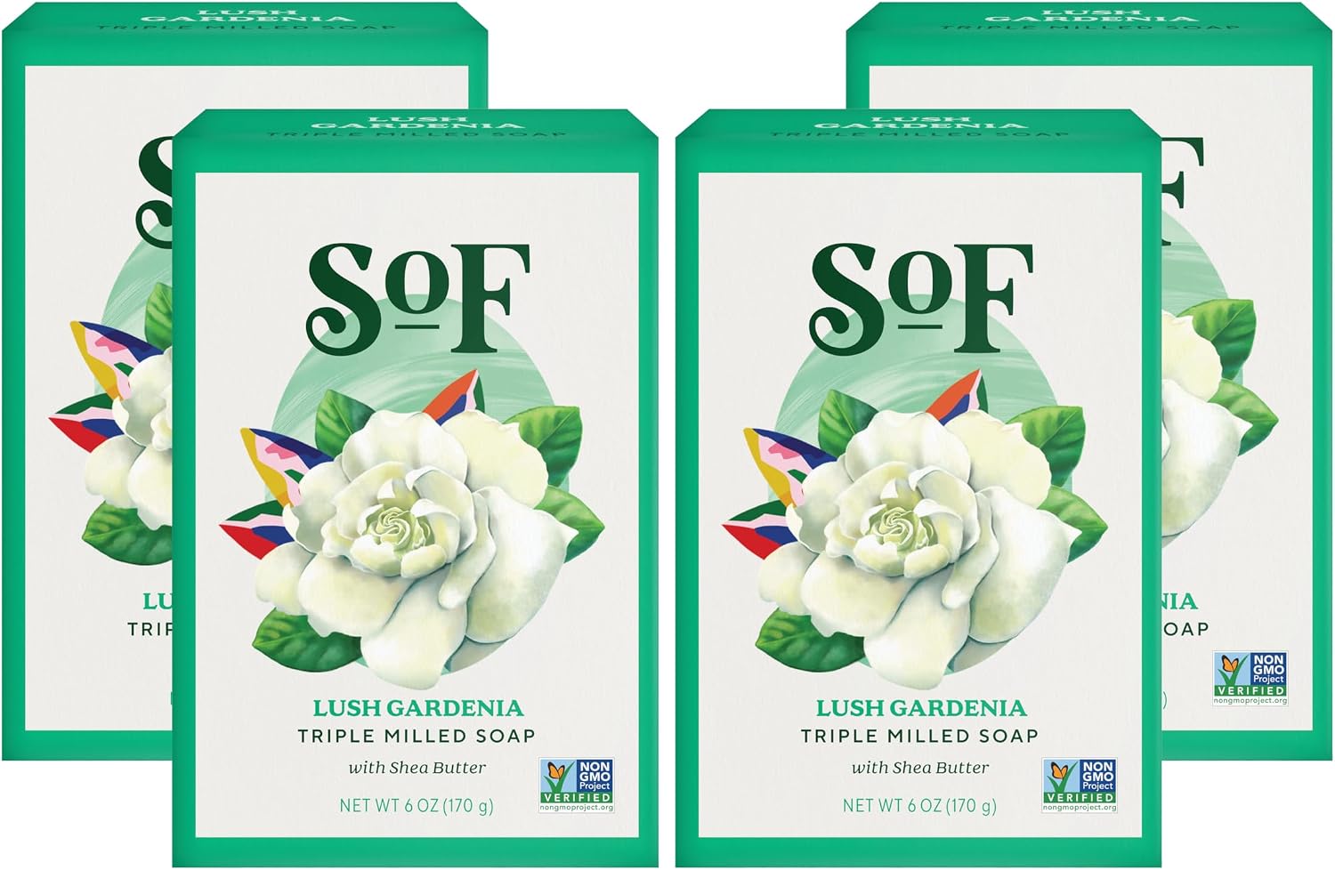South Of France SoF Triple Milled Bar Soap, Coconut & Shea Butter