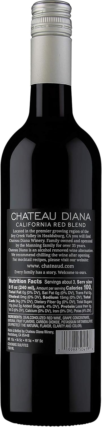 Chateau Diana Zero - Alcohol Removed California Red Wine (2x 750 ml.)