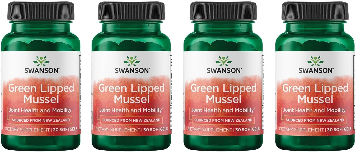 Swanson New Zealand Green Lipped Mussel Oil, 30 Softgels | Supports Joint Comfort and Mobility, Whole-Food Source of Chondroitin Sulfate, Minerals and Nutrients for Joints
