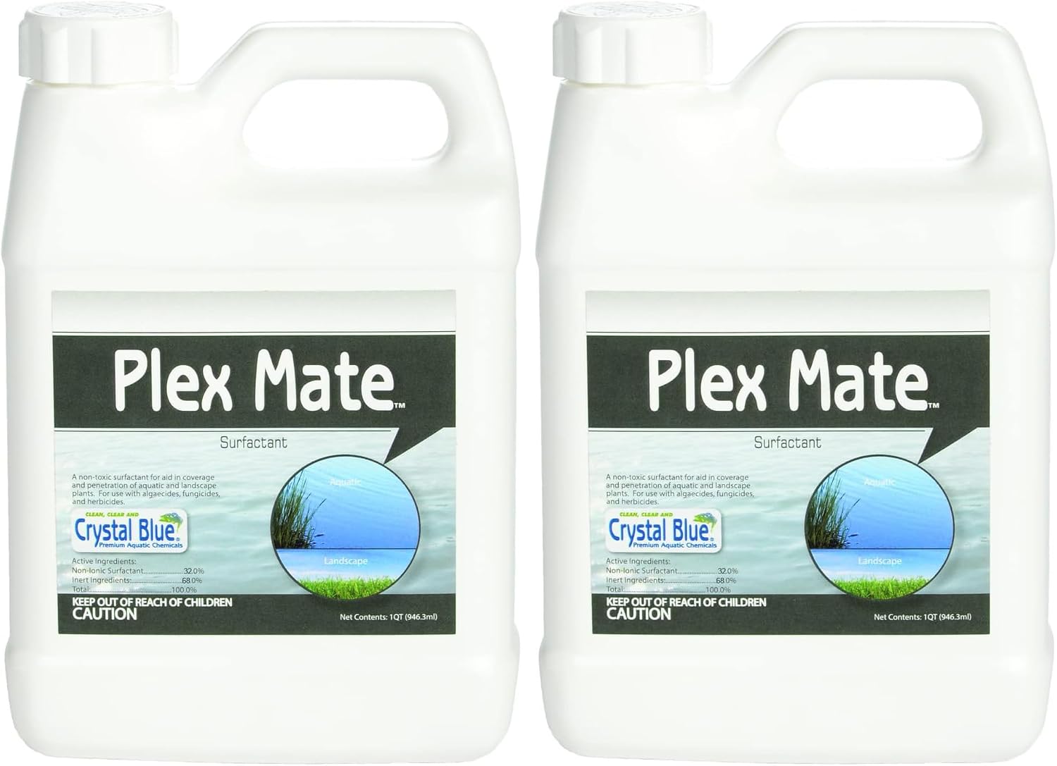 Plex Mate Aquatic Surfactant for Herbicides – Quart- Non-Ionic, Increase Product Coverage, Increase Product Penetration, Increase Product Effectiveness