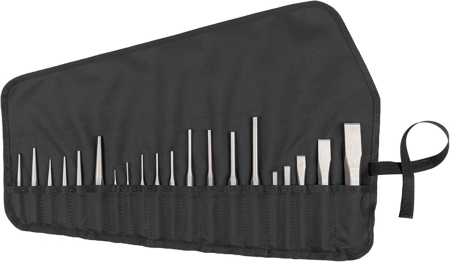 TEKTON Punch Set with Walnut Block (18-Piece) | 66564 | Made in USA