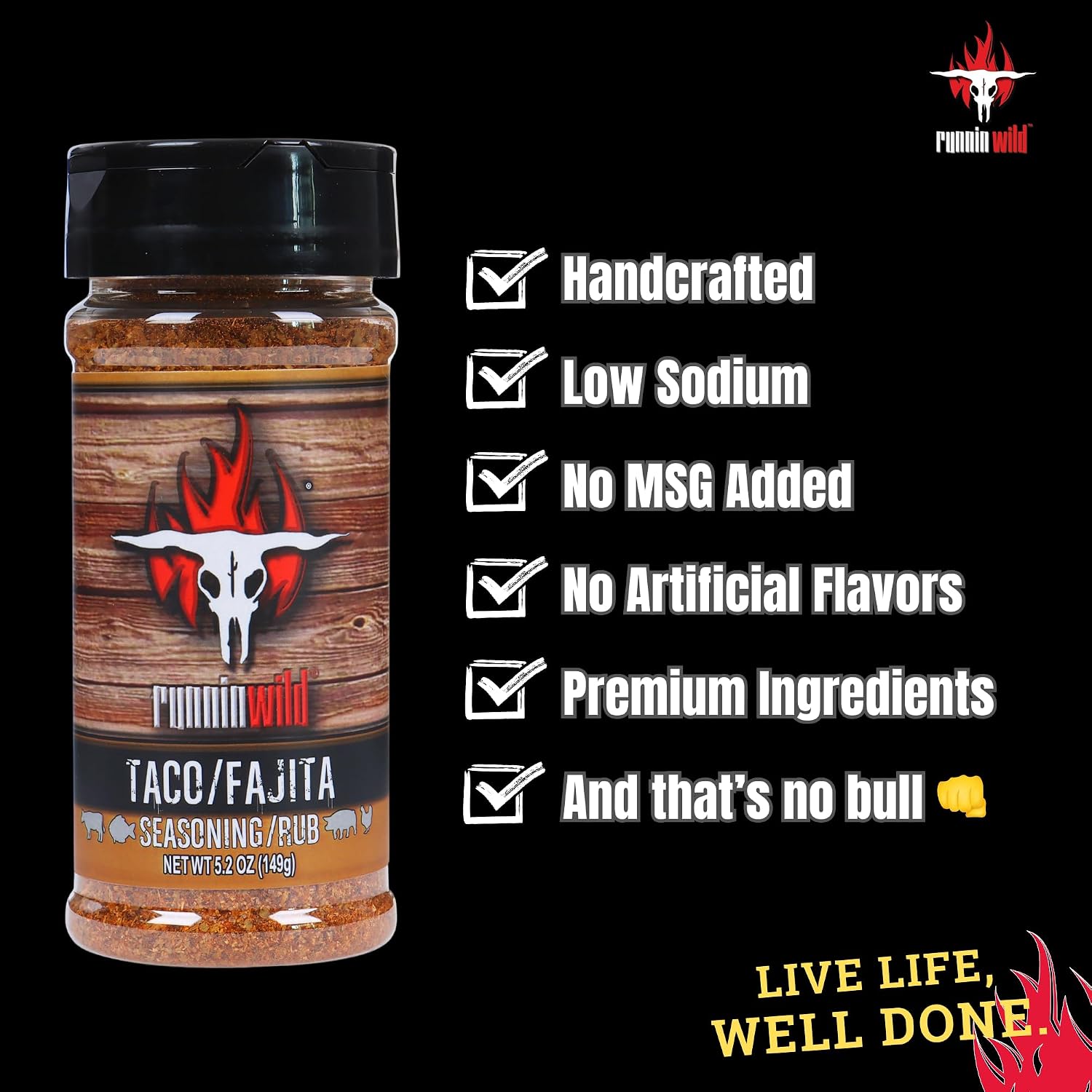 Gourmet Brisket Seasoning | Brisket Rub for Smoker or Grill | No Artificial Flavors | No MSG added | Runnin’ Wild Foods, 6.4 ounces
