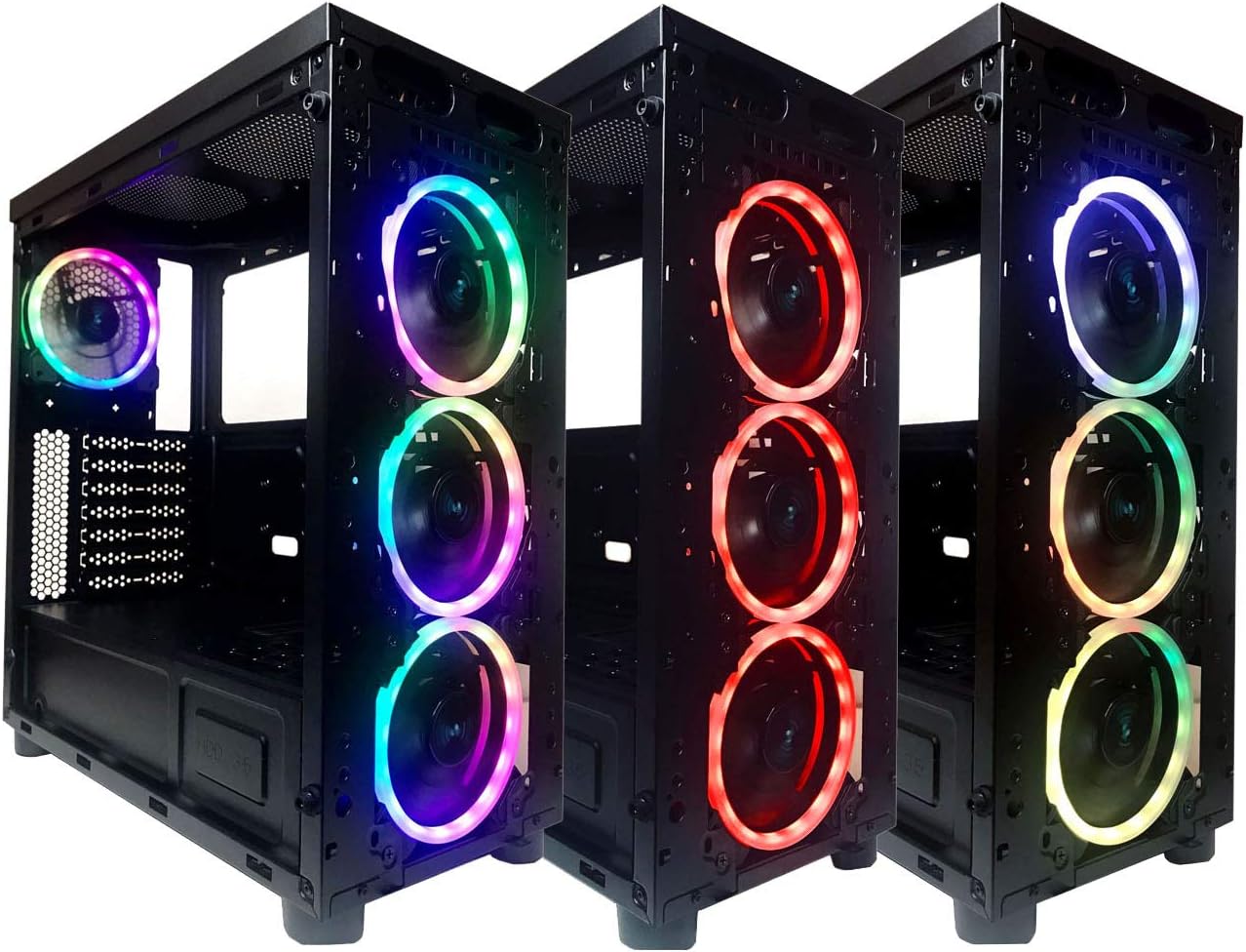 Apevia ST4-RGB Spectra 120mm Silent RGB Fan 4-Pack with Remote Control