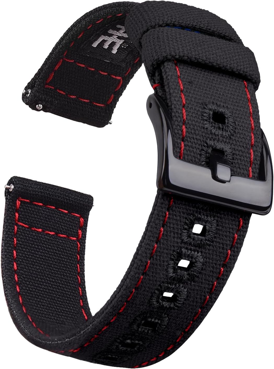 Ritche Christmas Gift Canvas Vintage Quick Release Watch Band 18mm 20mm 22mm 24mm Replacement Watch Straps for Men Women, White Elephant Gifts, Stocking Stuffers for Men, Father's Day gifts