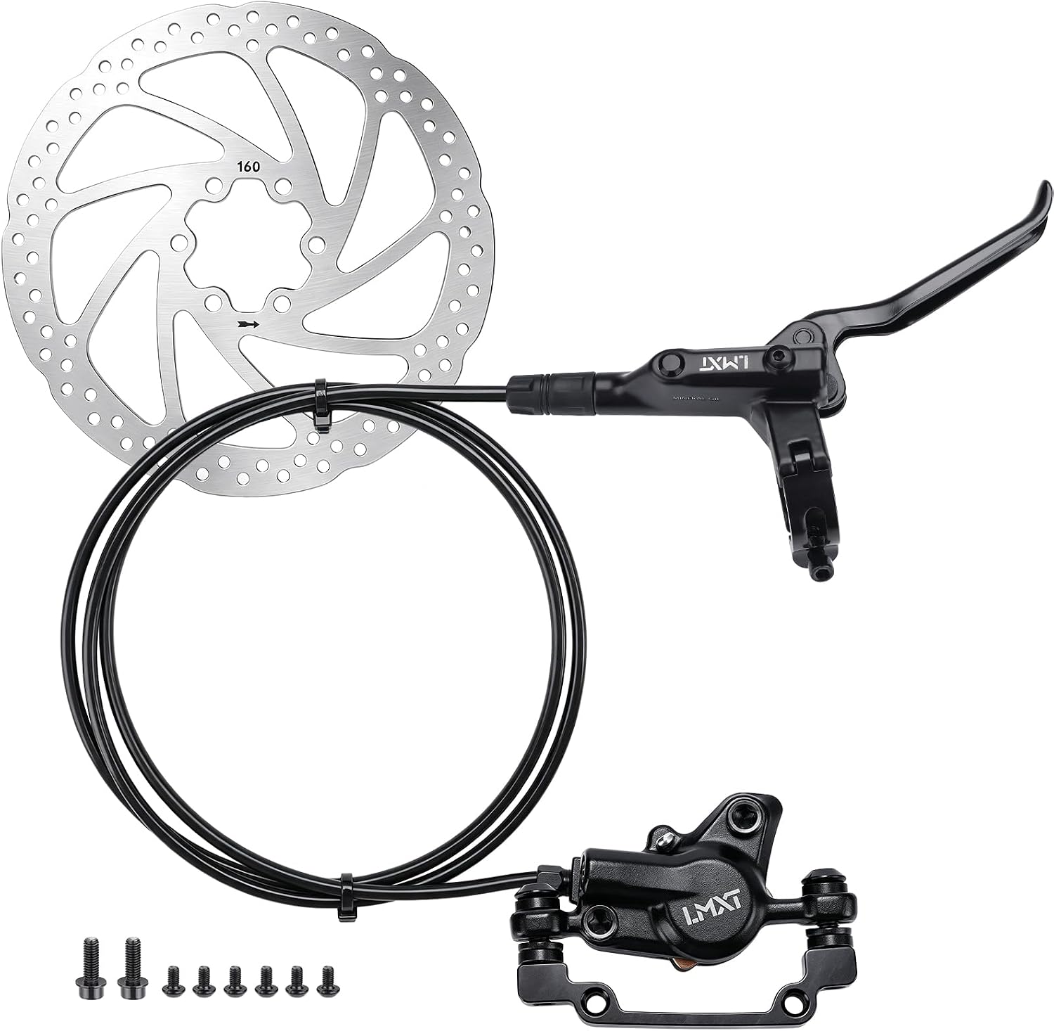 TOBWOLF MTB Cable Disc Brake Kit, Front Rear Calipers with 160mm Rotors
