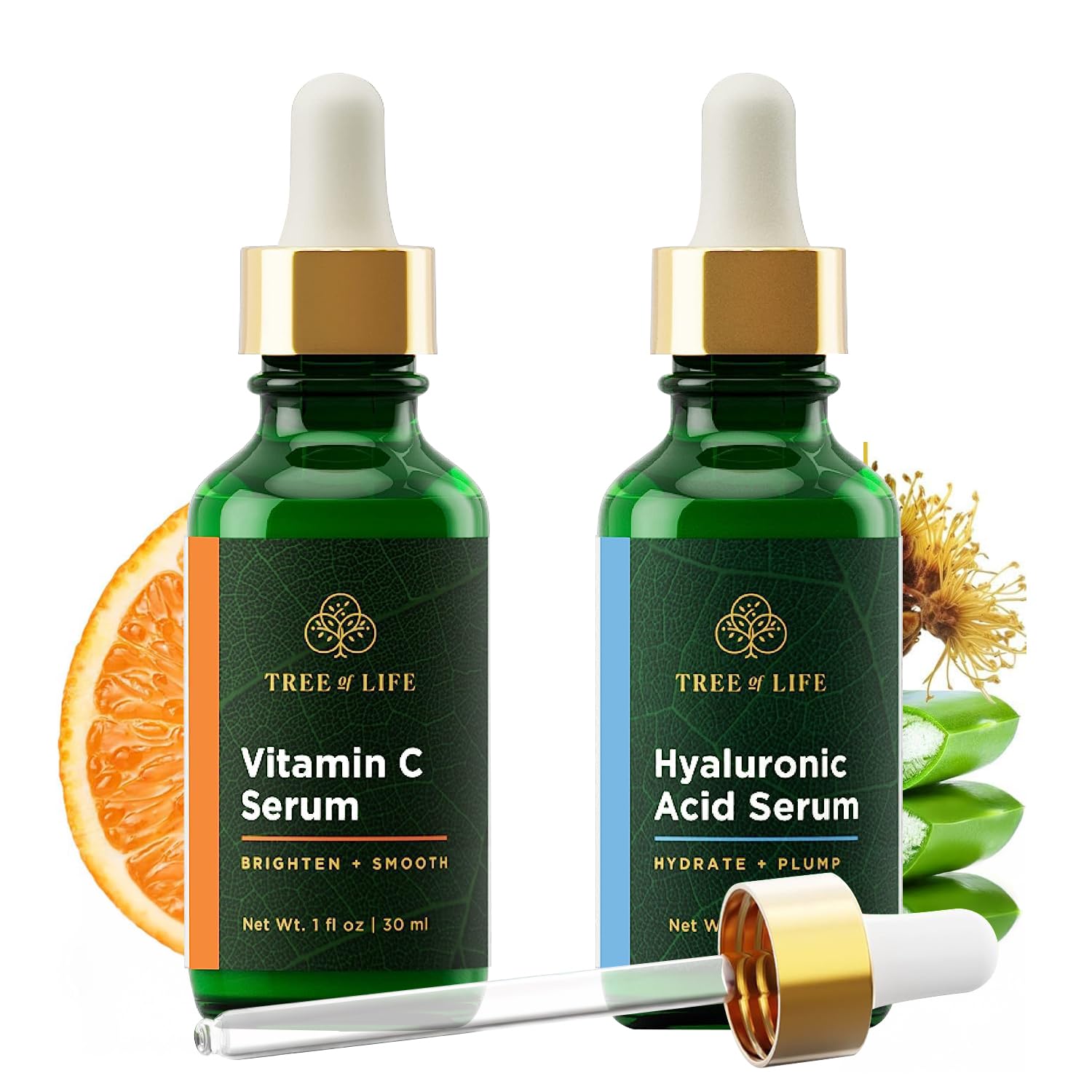 Tree of Life Vitamin C Serum for Face - Brightening and Hydrating Face Oil for Dark Spots and Fine Lines - Suitable for Sensitive Skin - Dermatologist Tested Skin Care - 1 Fl Oz | Brightening Vitamin C serum for face. Hydrating face oil that targets dark…