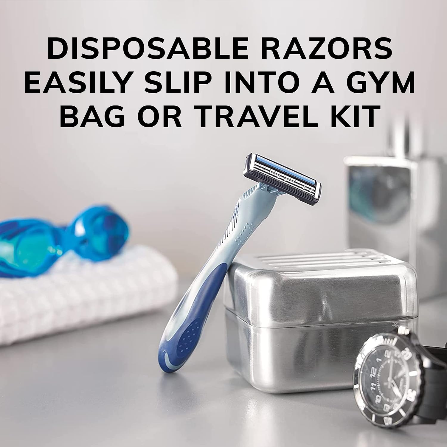 BIC Flex 3 Men's Disposable Razors, 3-Blade, Smooth Shave, 8-Pack | Pivoting Head for Easy Control | Lubricating Aloe Strip for Comfort | Ergonomic Handle for Better Grip