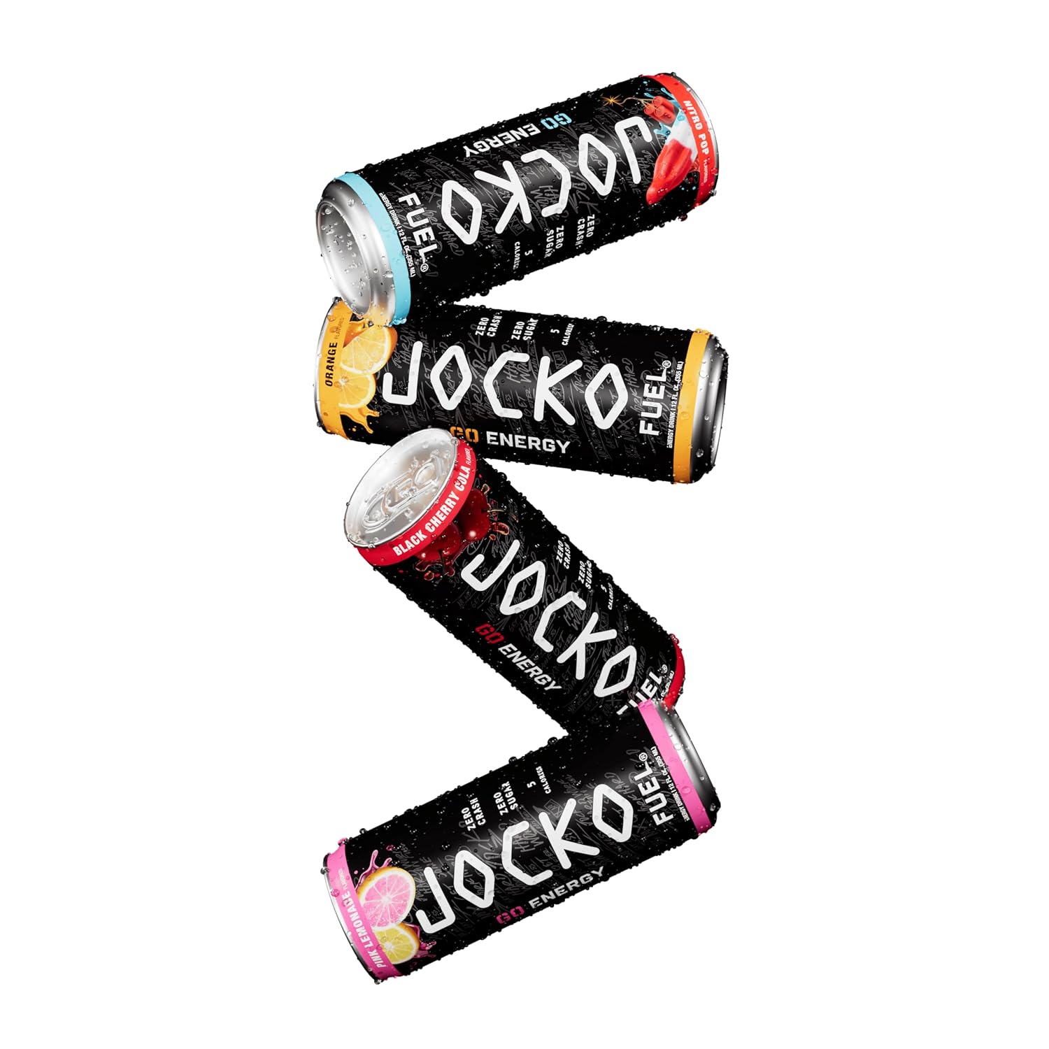 Jocko Fuel GO Energy Drinks, Sour Apple, 12 oz | 12 Pack