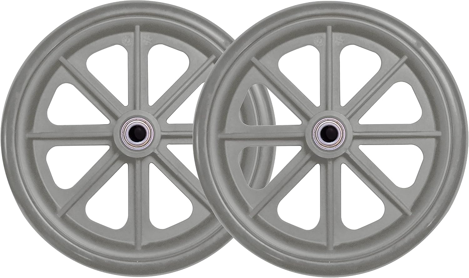 Caster Wheel, Hard Rubber Tire, 8" x 1"- 2 3/8" Hub Width, Fits Most Sunrise, Medline, Drive, Invacare, E&J, Guardian
