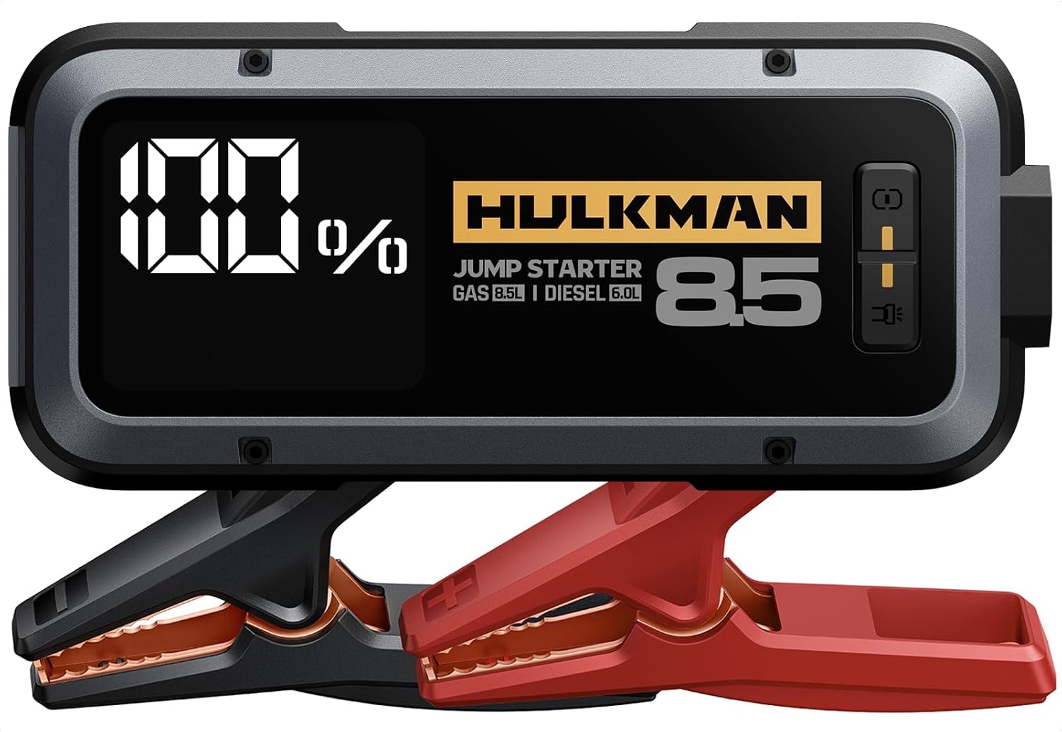 Hulkman Alpha85 Smart Portable Jump Starter, 2000A Battery Booster Pack with LED Display, Flashlight, 74Wh Power Bank & Jumper Cable