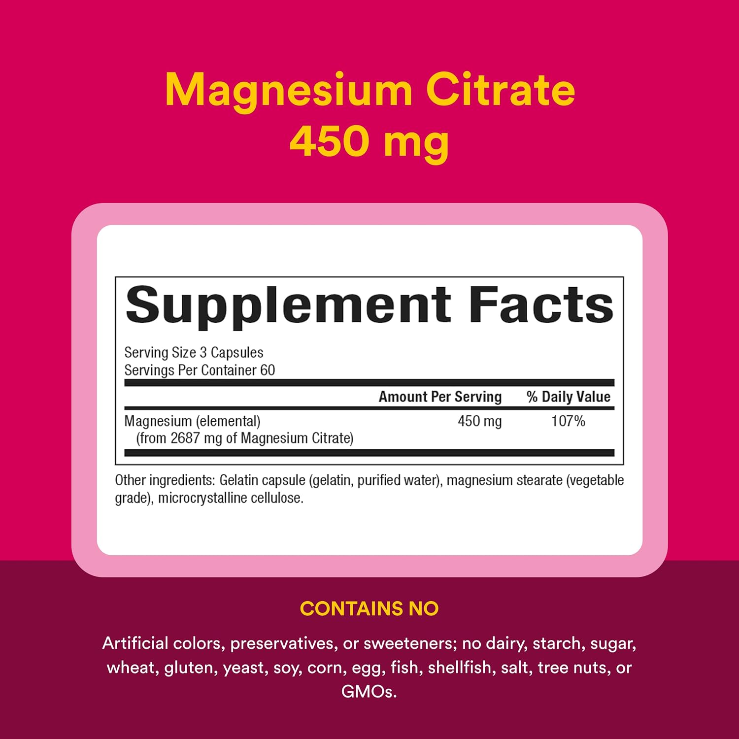Natural Factors, Magnesium Citrate 150 mg, Muscle and Heart Health Formula, 180 Capsules