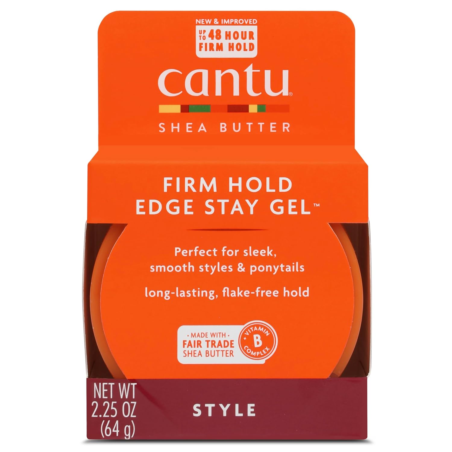 Cantu Natural Hair Styling Gel Stay Extreme Hold Tube, 8 Oz