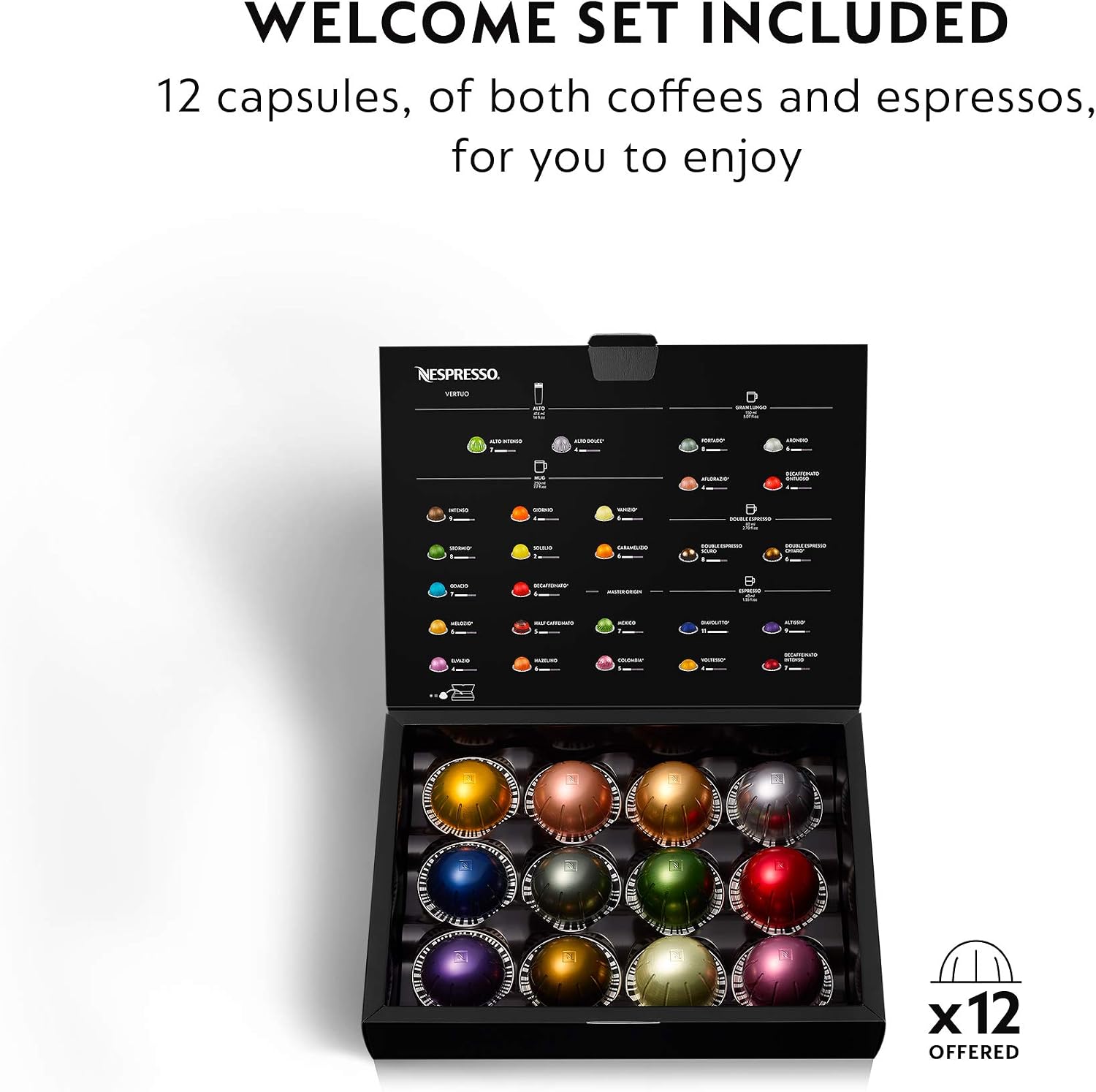 Nespresso Vertuo Plus Coffee & Espresso Maker by De'Longhi, Grey | Grey coffee machine that brews 4 cup sizes: 5 and 8 oz. coffee, plus single and double espresso, at the touch of a button.