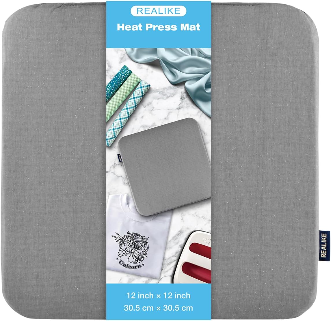 REALIKE Heat Press Mat Compatible with Cricut Easy Press 2/Cricut Easy Press(12X12 inch)