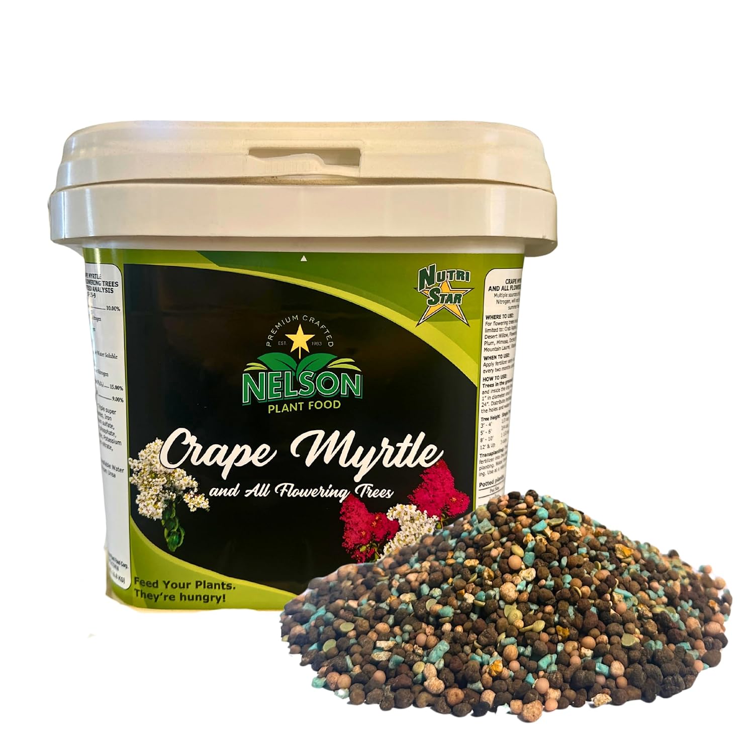 Crape Myrtle & All Flowering Trees Desert Willow Mimosa Orchid Tree Indoor Outdoor Container Grown Granular Fertilizer NutriStar 10-15-9 (2 lb.)