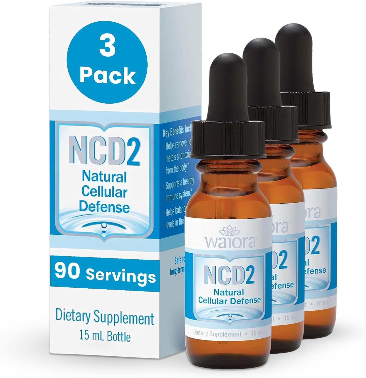 Natural Cellular Defense (NCD) Liquid Supplement, Advanced Mineral & Botanical Formula, Daily Immune & Cellular Wellness, Easy Absorption Drops