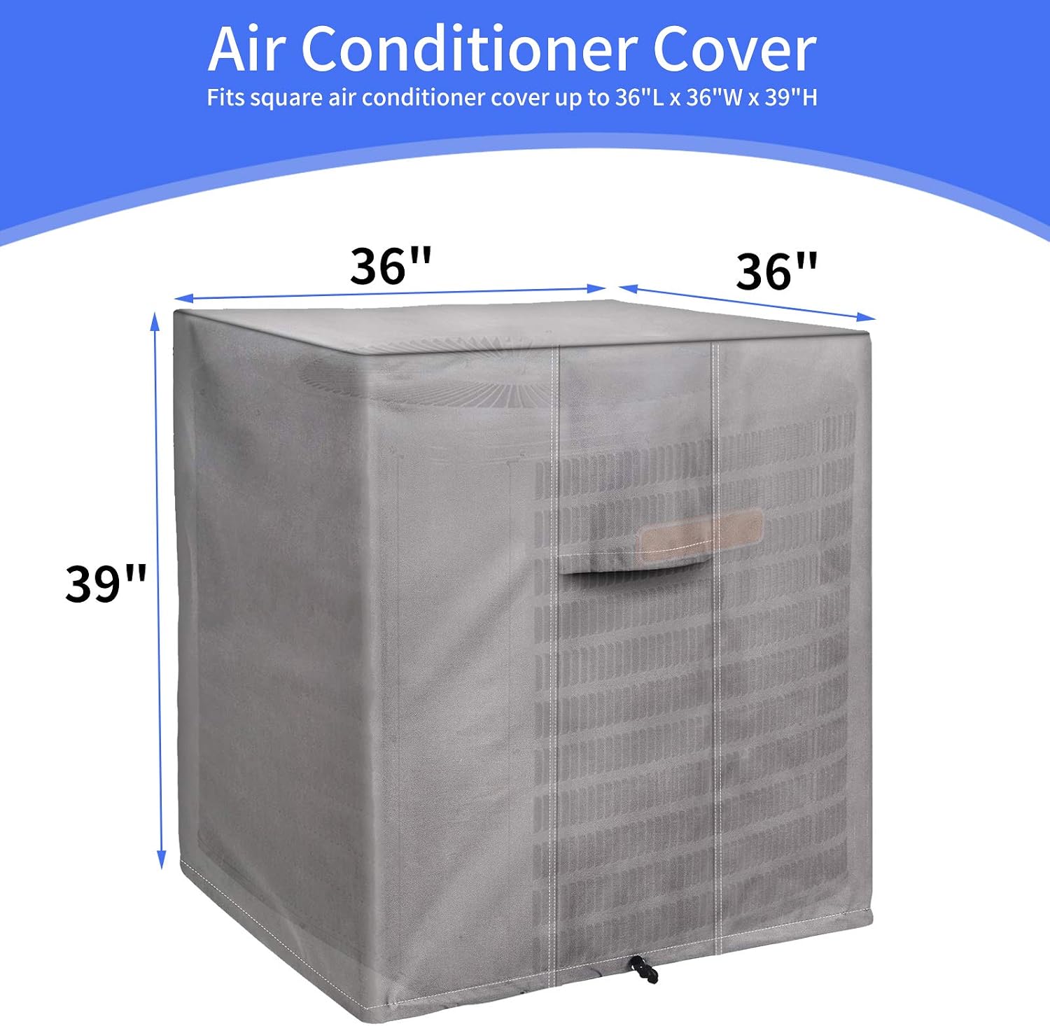 Homydom Air Conditioner Covers for Outside Units Fits up to 30"x30"x32" Full Winter AC Unit Covers Outdoor Protection