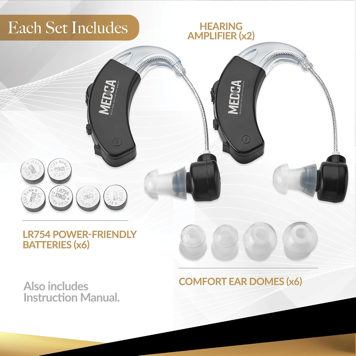 Behind the Ear Sound Amplifier - BTE Hearing Ear Amplification Device and Digital Hearing Aids for Seniors PSAD for the Hard of Hearing