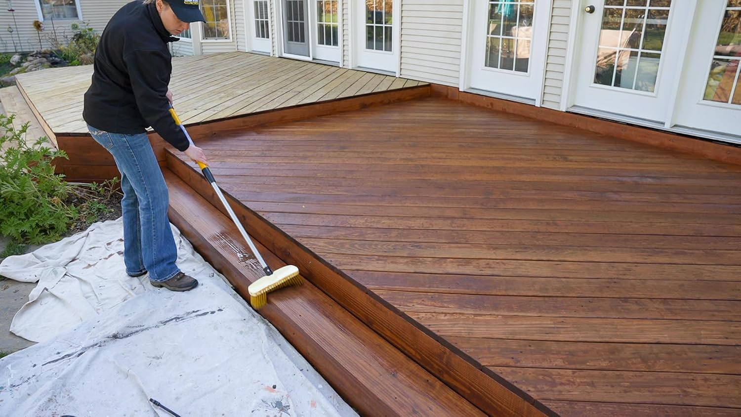 DEFY Extreme Wood Stain and Sealer in One - 1 Gallon Semi-Transparent Waterproof Coating for All Wood Types - Cedar Tone