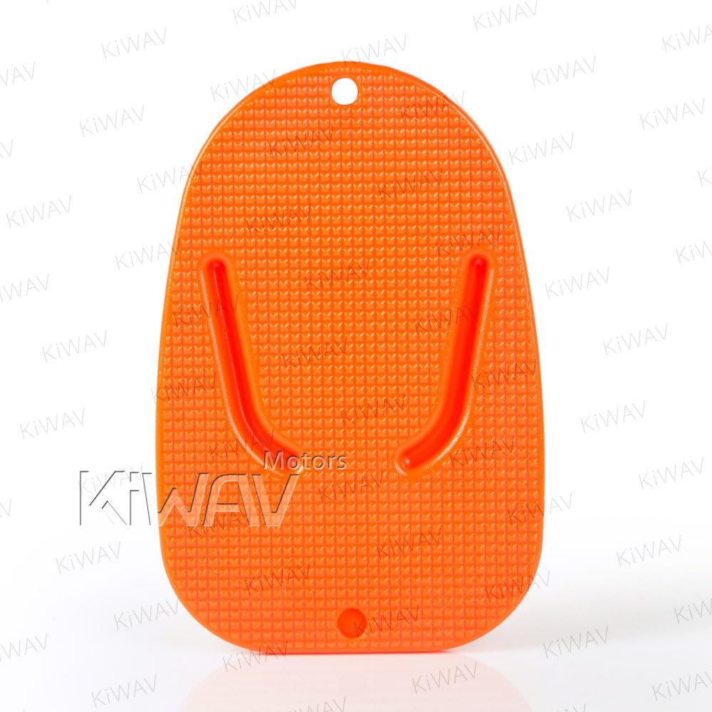 KiWAV Motorcycle Kickstand Pad Plate Support Accessory - Black - Soft Ground, Grass, Hot Pavement, Outdoor Parking, Anti Sinking