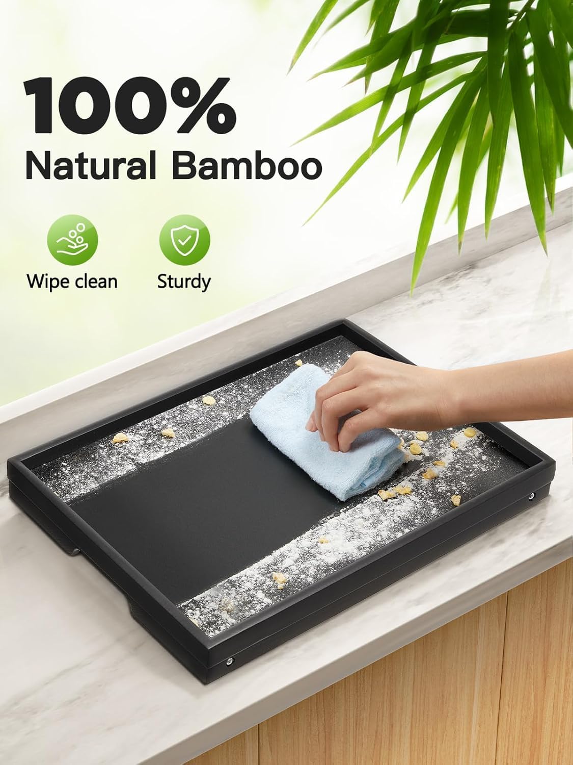 Bamboo Bed Tray Table with Foldable Legs, Breakfast Tray for Sofa, Bed, Eating, Working, Used As Laptop Desk Snack Tray by Pipishell