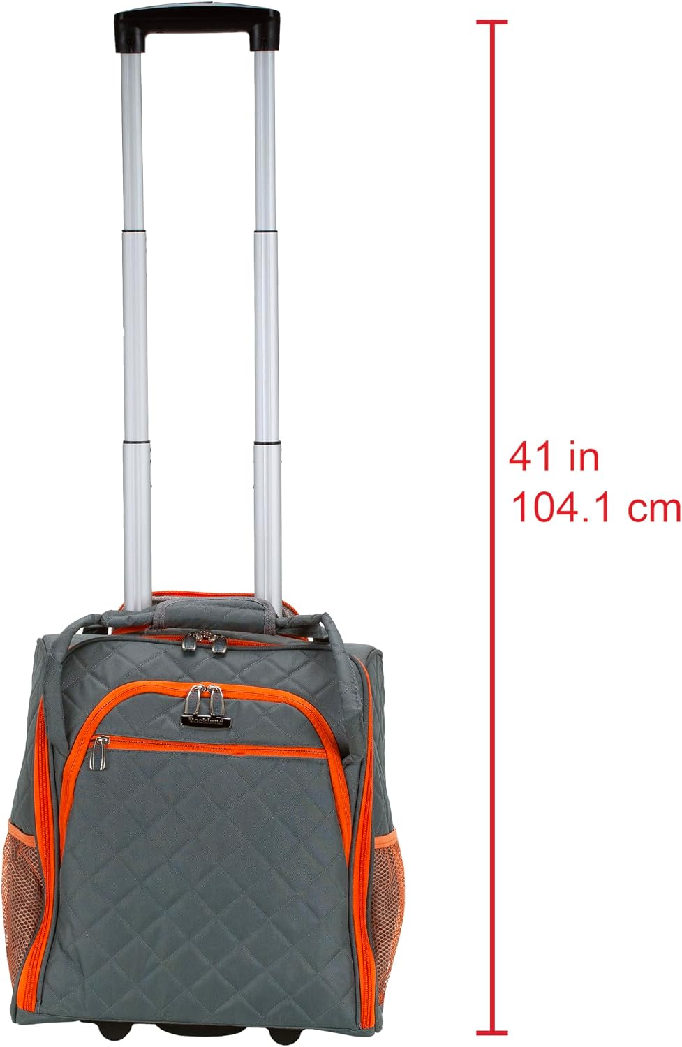 Rockland Melrose Upright Wheeled Underseater Carry-On Luggage, Red