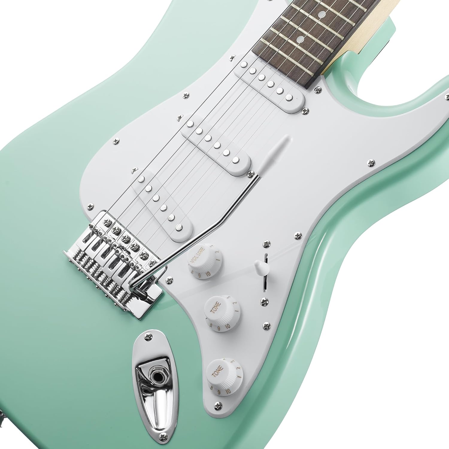 Ashthorpe 39-Inch Electric Guitar (Blue-Black), Full-Size Guitar Kit with Padded Gig Bag, Tremolo Bar, Strap, Strings, Cable, Cloth, Picks