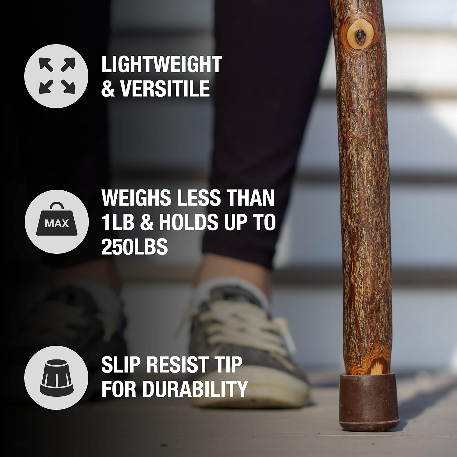 Brazos Wooden Walking Canes for Men and Women, Stable Walking Sticks for Seniors, Made in The USA