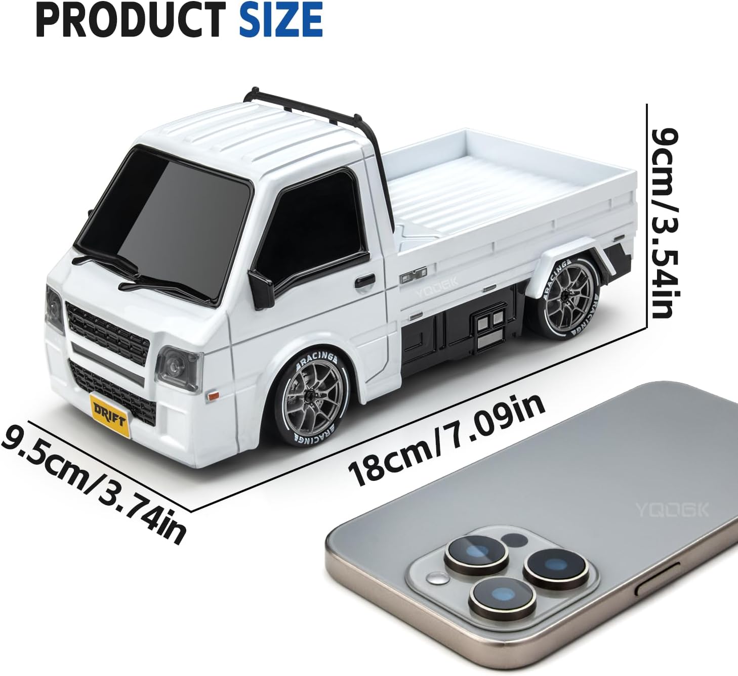 1/24 4WD RC Drift Car, 2.4GHz 20KM/H High Speed Remote Control Racing Car with Drifting Tires, Gift for Kids Adults