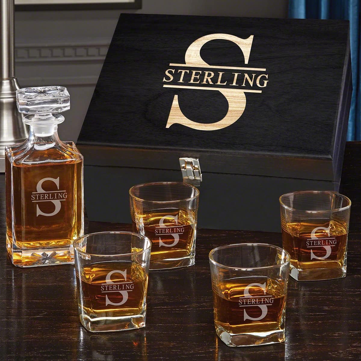 Personalized Whiskey Decanter - Luxury Bourbon & Scotch Decanter for Liquor