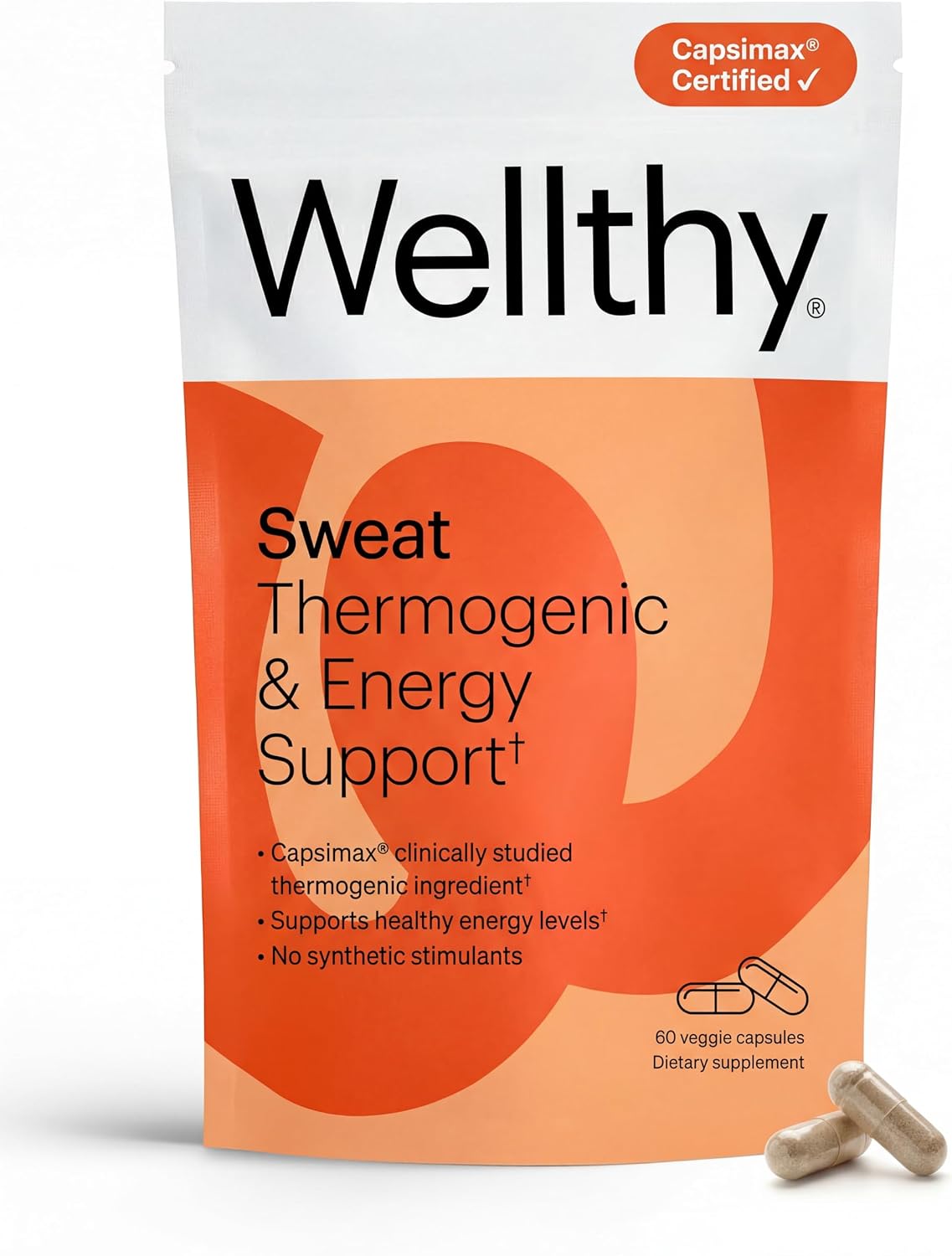 Wellthy Daily Thermogenic Capsimax, Green Tea & L-Carnitine Belly Thermogenic for Women Natural Weight Loss, Craving Control & Energy Support