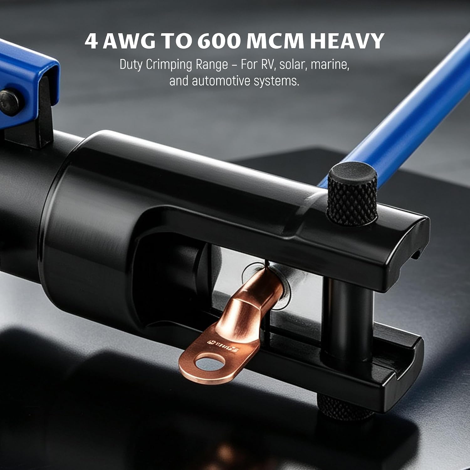 Lichamp Hydraulic Cable Crimping Tool Set 6 AWG to 4/0 AWG Terminal Crimper