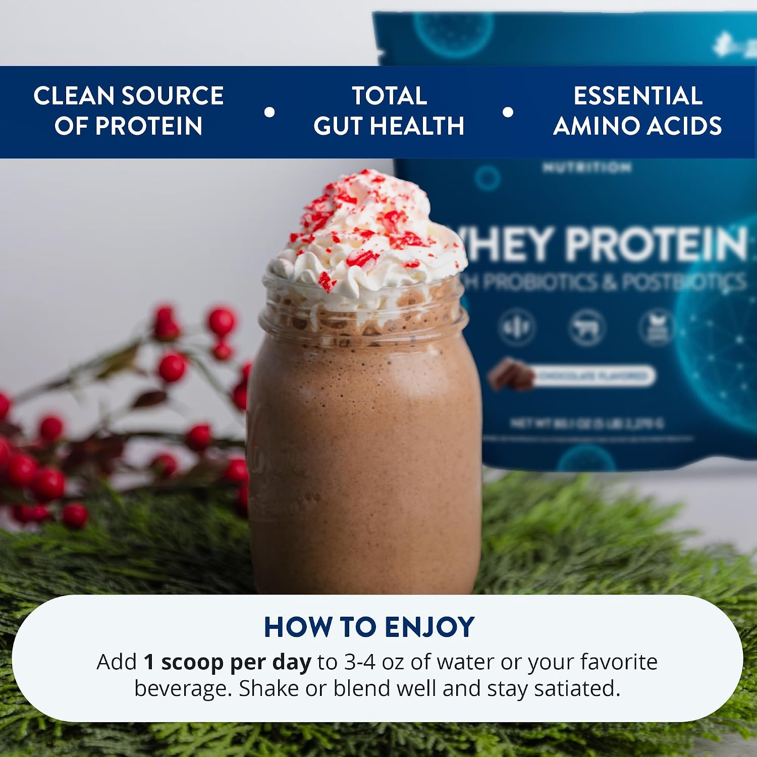 MRM Nutrition Whey Protein - Vanilla Flavored, BCAAs - 34 Servings | Microfiltered Whey Protein Isolate & Concentrate, 16 Different Probiotic Strains, & Digestive Enzymes, Gluten Free