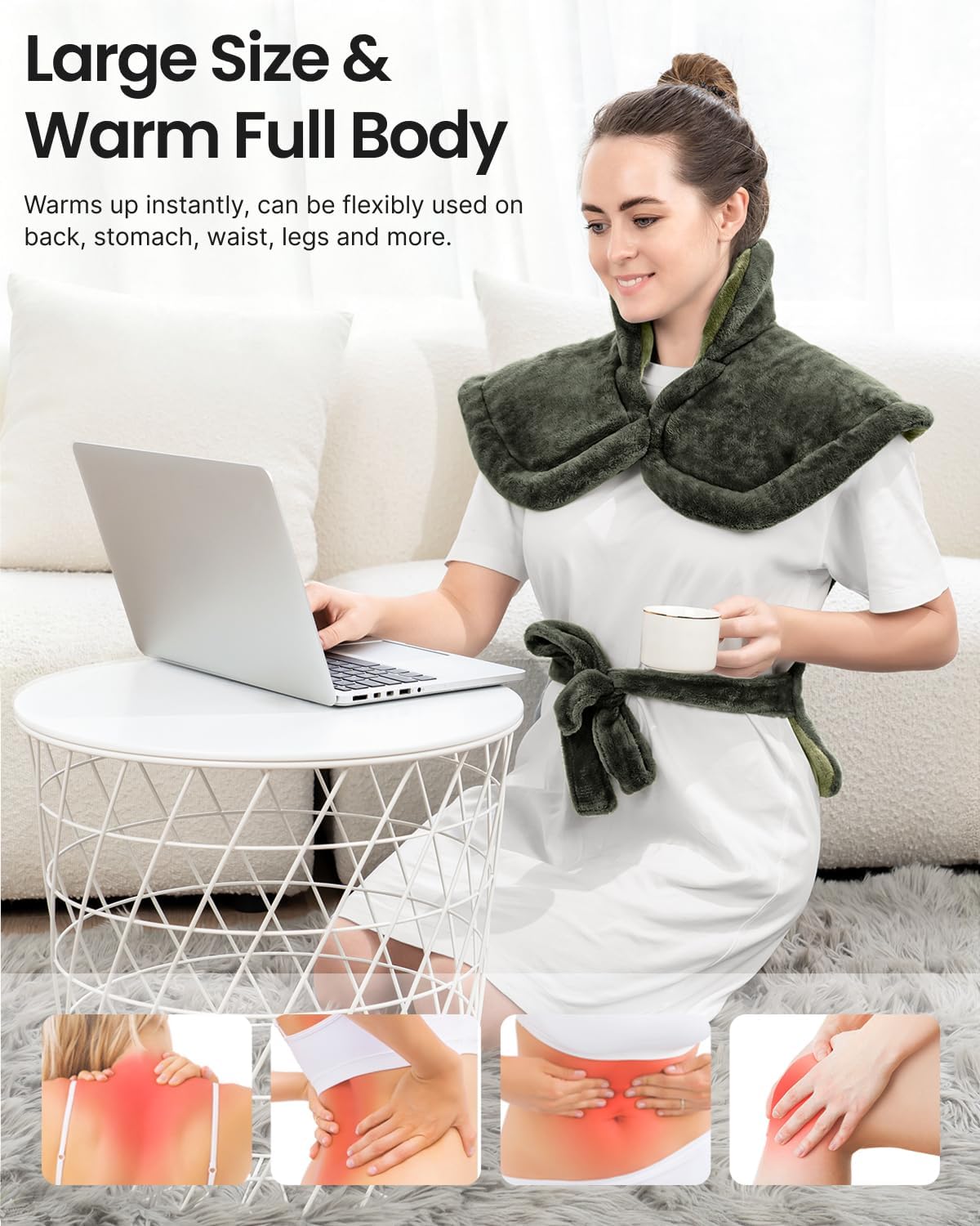 RENPHO Heating Pad for Back, Gift for Women & Men, FSA Eligible HSA