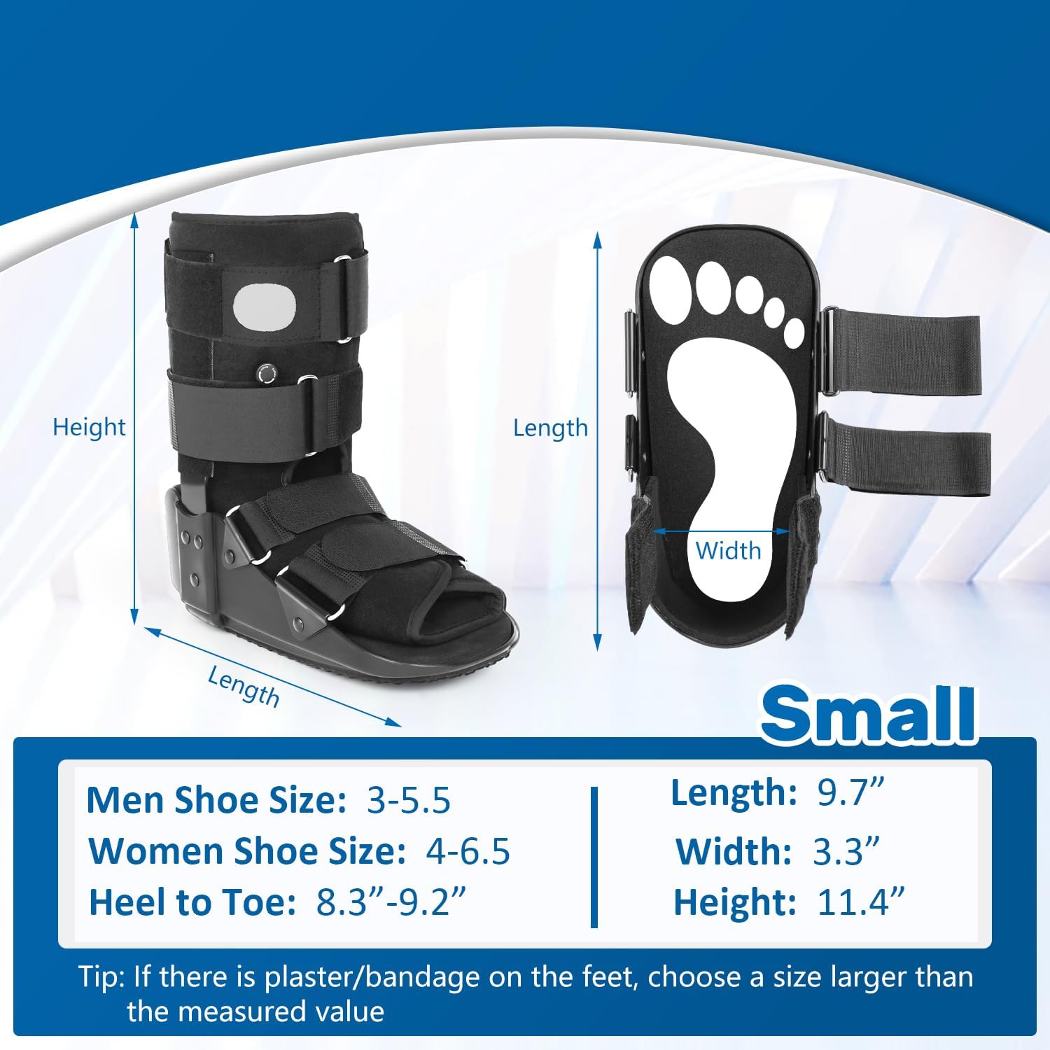 kefit Walking Boot Fracture Boot for Broken Foot, Sprained Ankle-Medium